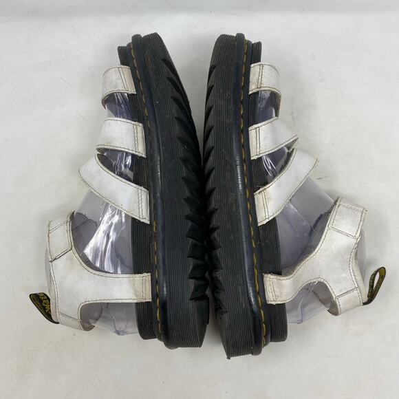 Dr. Martens Blaire White Leather Platform Sandals Women’s Size 9 - Picture 6 of 8